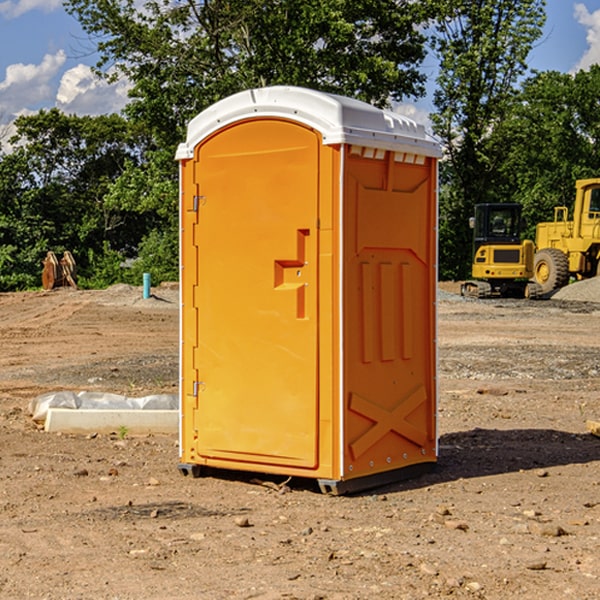 how often are the porta potties cleaned and serviced during a rental period in Kenney IL